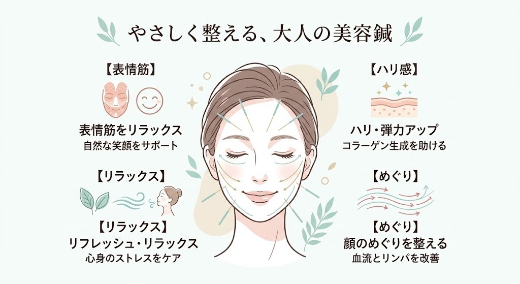 横須賀市の鍼灸整骨院ひまわりの美容鍼施術イメージ補足画像