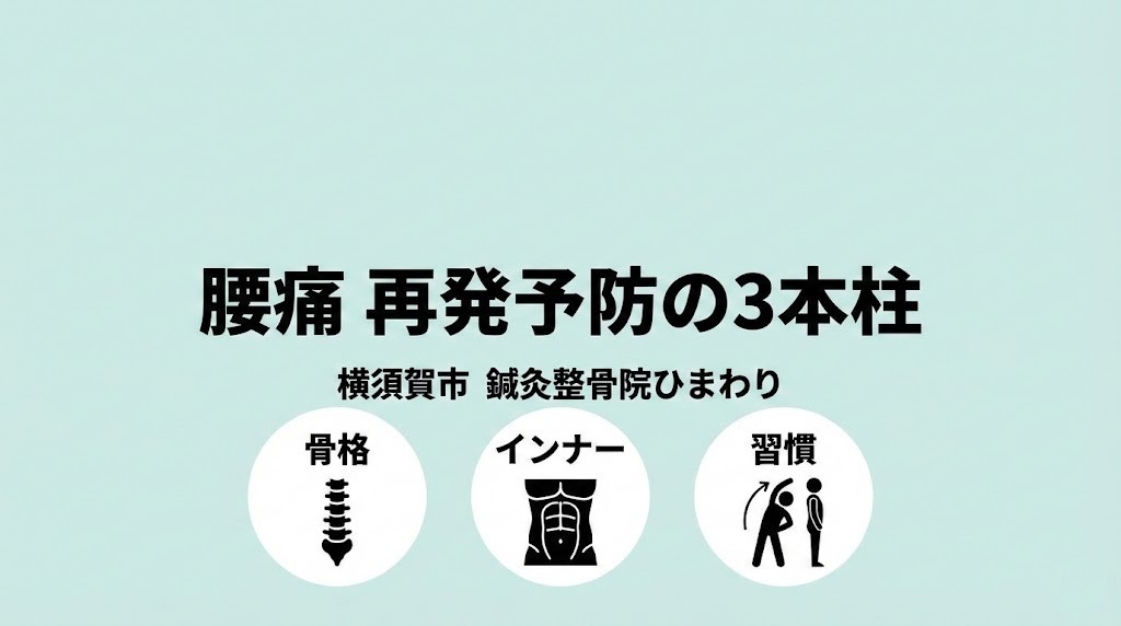 横須賀市 腰痛 再発予防の3つの柱 骨格 インナー 習慣 鍼灸整骨院ひまわり北久里浜院 鍼灸整骨院ひまわり衣笠院