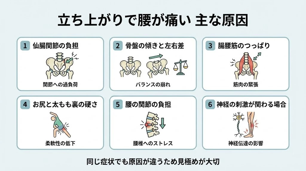 横須賀市 立ち上がると腰が痛い 主な原因 仙腸関節 筋肉 関節 神経 鍼灸整骨院ひまわり