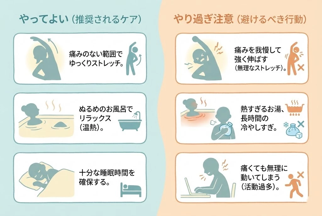 セルフケアの注意 横須賀市の交通事故で施術期間中に行うセルフケアの注意点