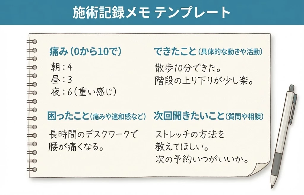 記録の書き方のコツ 通院記録を続けるコツ 横須賀市 交通事故