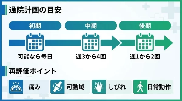 横須賀市の鍼灸整骨院ひまわりが提案する側面衝突後の腰痛の通院計画 目安と再評価項目 