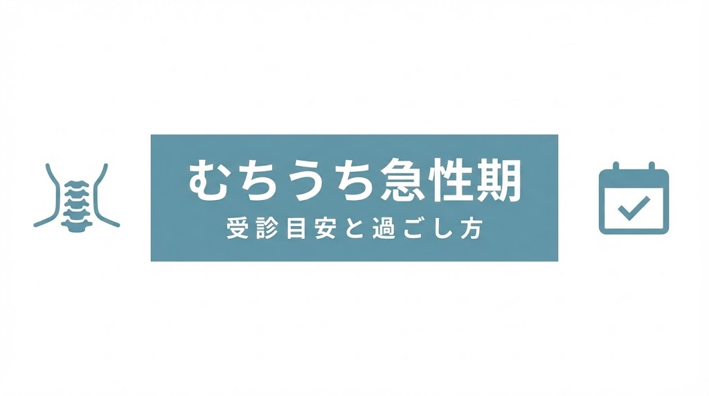 横須賀市のむちうち急性期に必要な受診目安と通院計画