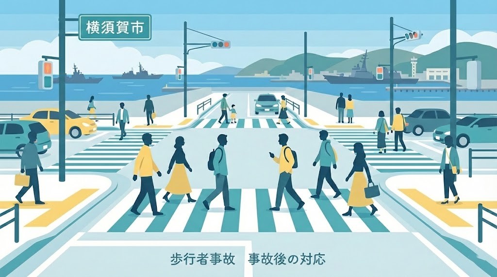 横須賀市の歩行者事故で事故後の対応を解説する鍼灸整骨院ひまわりのアイキャッチ画像