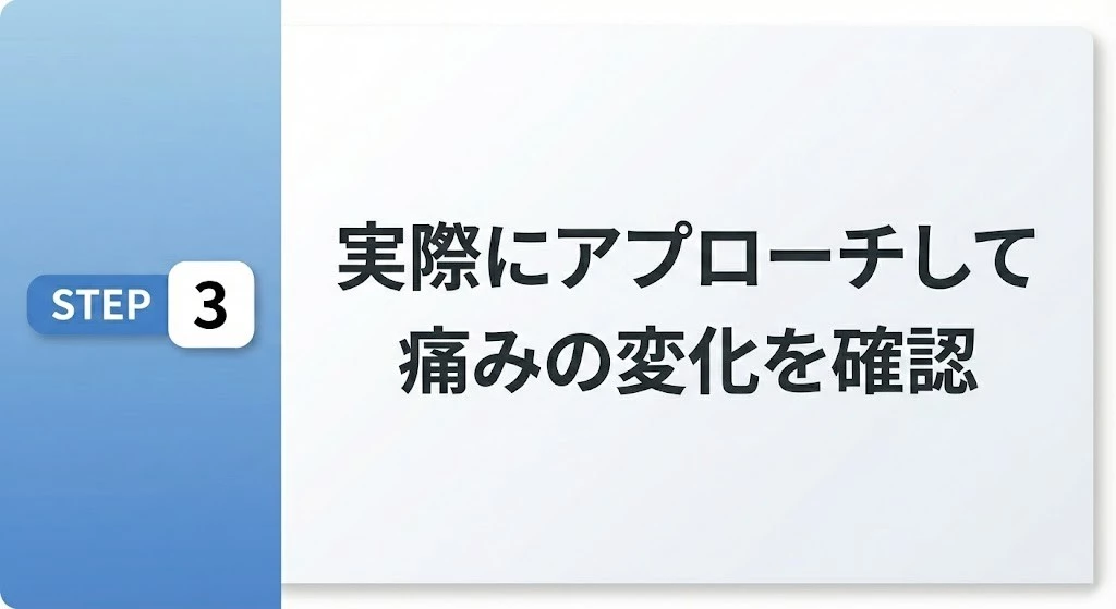 STEP3 アプローチして変化を確認