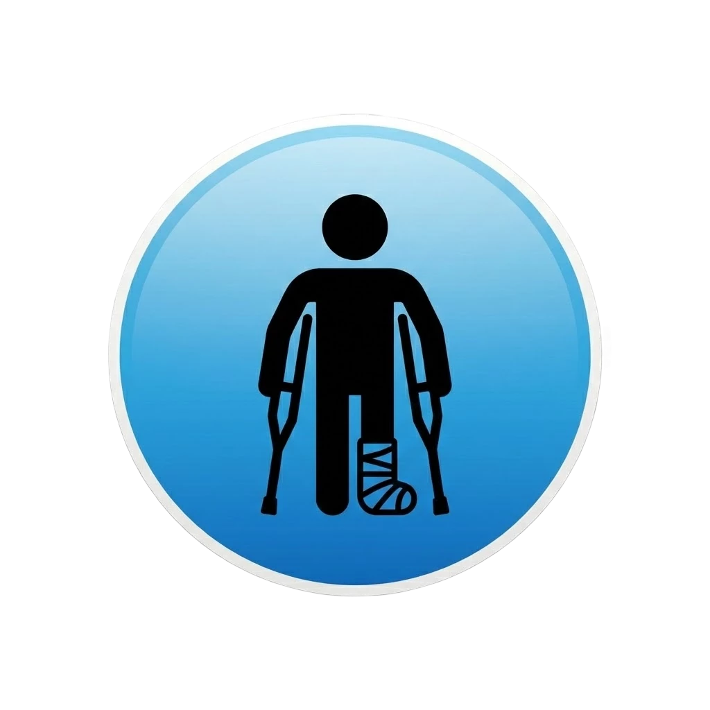 横須賀市 交通事故 ケガ 歩行困難 症状アイコン