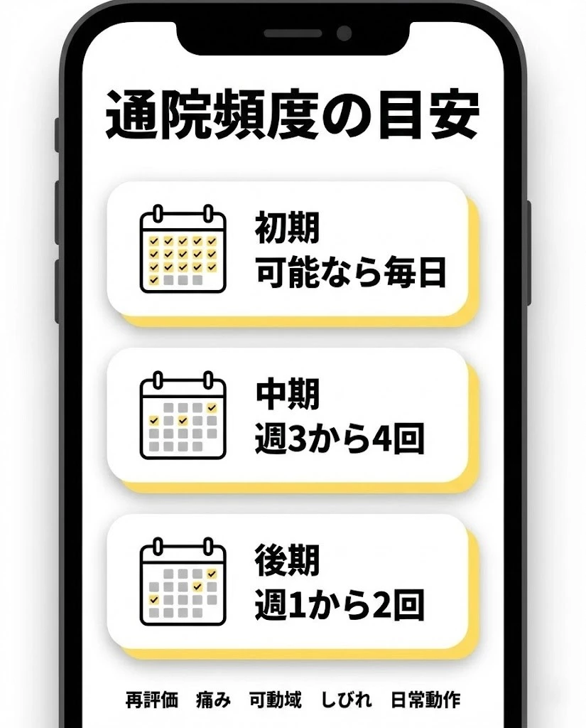 通院頻度の目安の図解