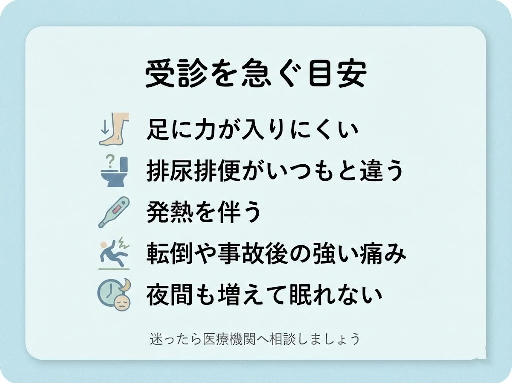 横須賀市 坐骨神経痛 危険サイン 赤旗 受診