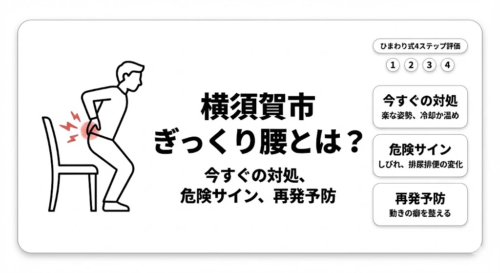 横須賀市のぎっくり腰、応急処置、危険サイン、再発予防をまとめて案内する鍼灸整骨院ひまわり北久里浜院、鍼灸整骨院ひまわり衣笠院