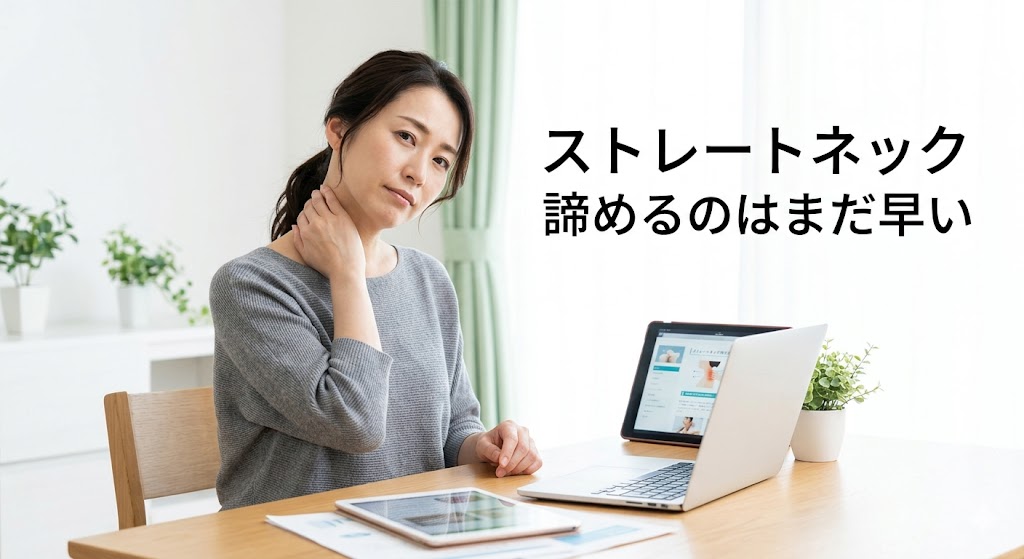 横須賀市でストレートネックによる首の痛みや肩こりに悩む方へのアイキャッチ画像