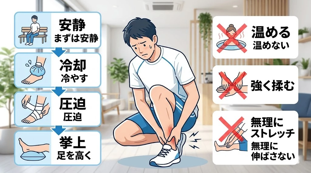 横須賀市でアキレス腱の痛みに対する応急処置とNG行動を紹介するヒーロー画像