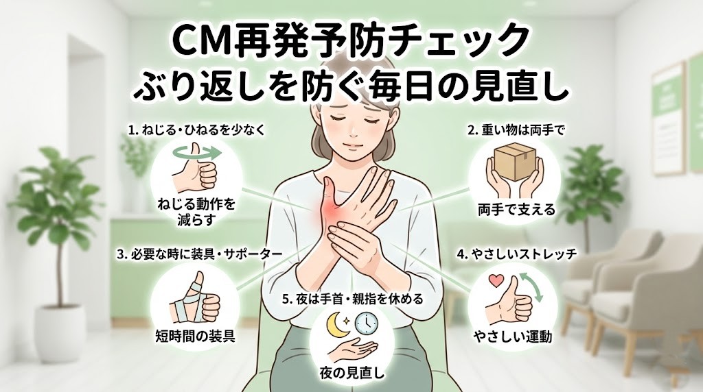 横須賀市でCM関節炎の再発予防チェックを知りたい方へ向けたアイキャッチ画像