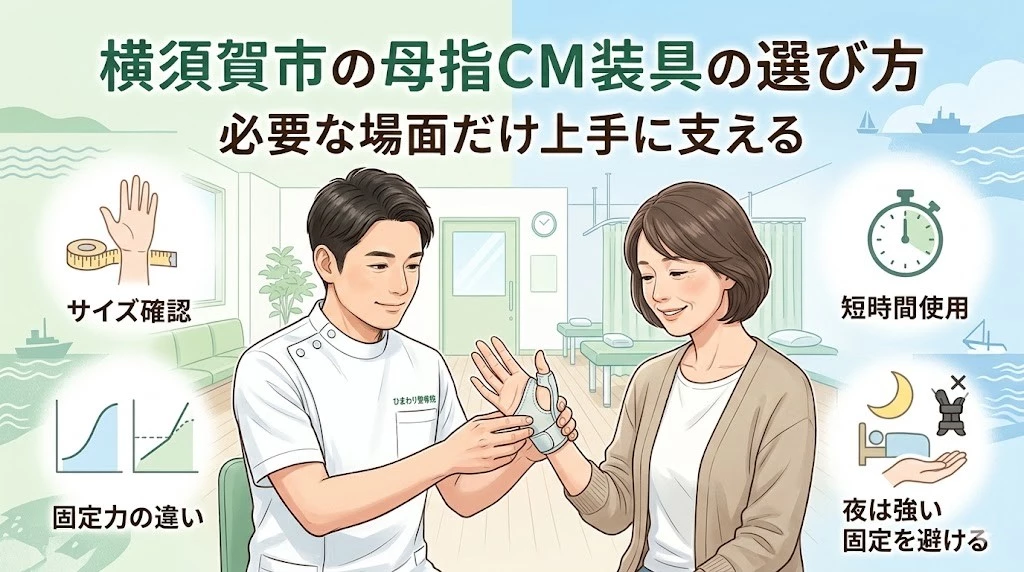 横須賀市で母指CM装具の使い分けや選び方を知りたい方へ向けたヒーロー画像