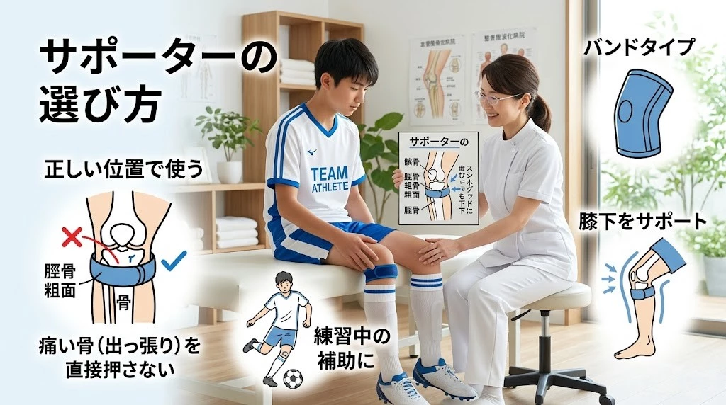 横須賀市でオスグッド用サポーターの選び方と正しい装着位置を紹介するヒーロー画像