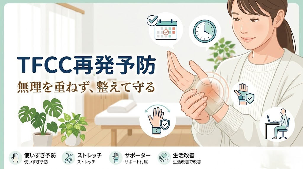 横須賀市でTFCC損傷の再発予防に取り組む方へ向けた手首ケアのアイキャッチ画像