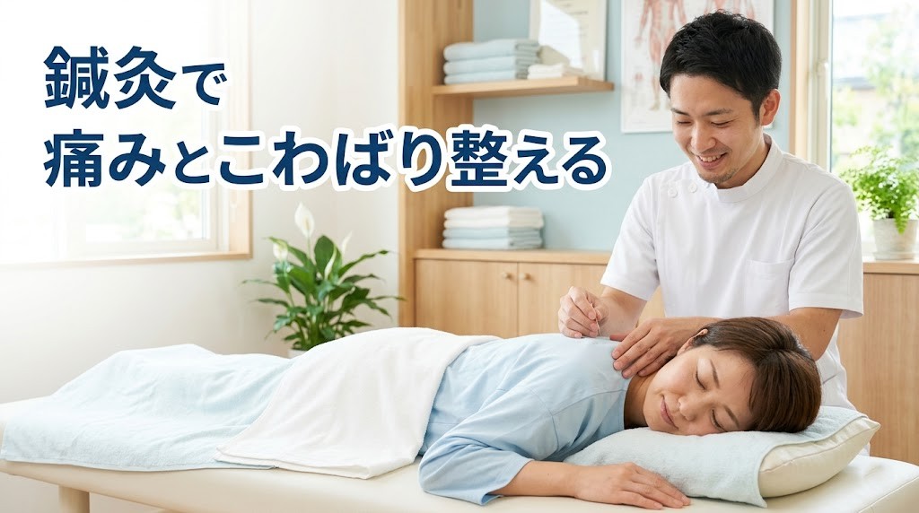 横須賀市で鍼灸により痛みとこわばりを整えたい方へ向けたアイキャッチ画像