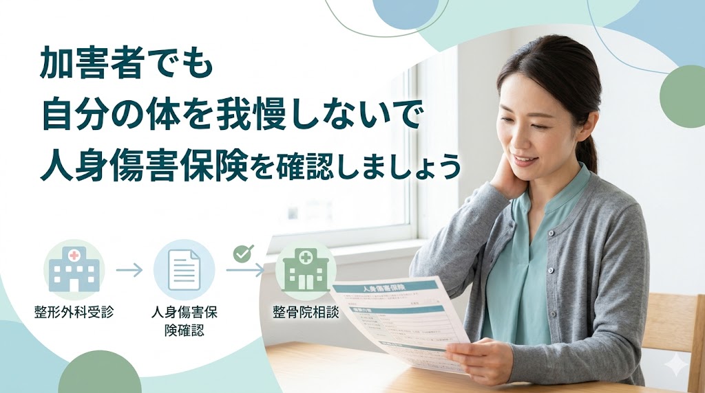 横須賀市で交通事故の加害者となった方が任意保険とご自身の治療について確認するアイキャッチ画像