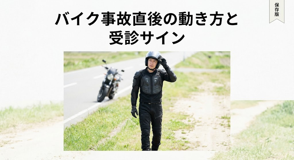 横須賀市でバイク事故直後の動き方と受診サインを案内するアイキャッチ画像