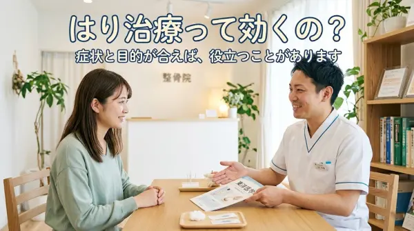 横須賀市ではり治療の効果についてやさしく解説する鍼灸整骨院ひまわりのアイキャッチ画像