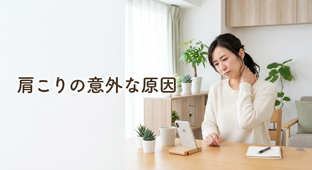 横須賀市で肩こりの意外な原因として姿勢やストレスに悩む方のイメージ