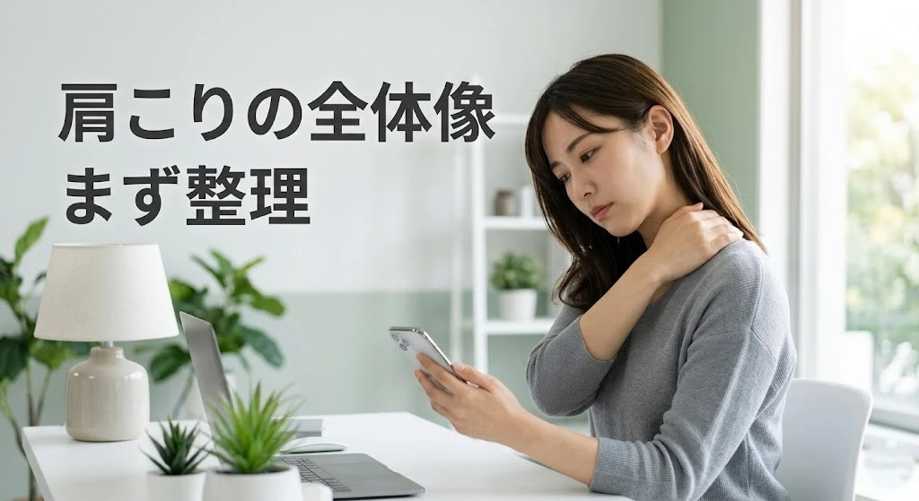 横須賀市で肩こりの原因と対策を確認するイメージ