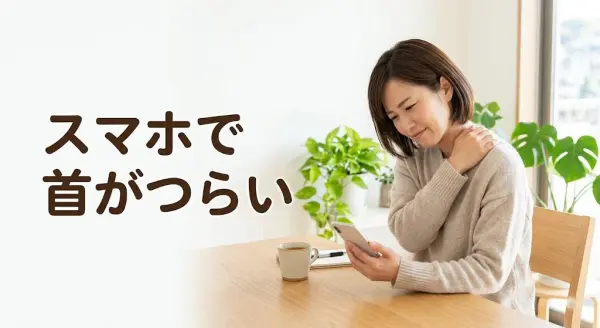 横須賀市でスマホで首がつらい悩みを抱える方のイメージ