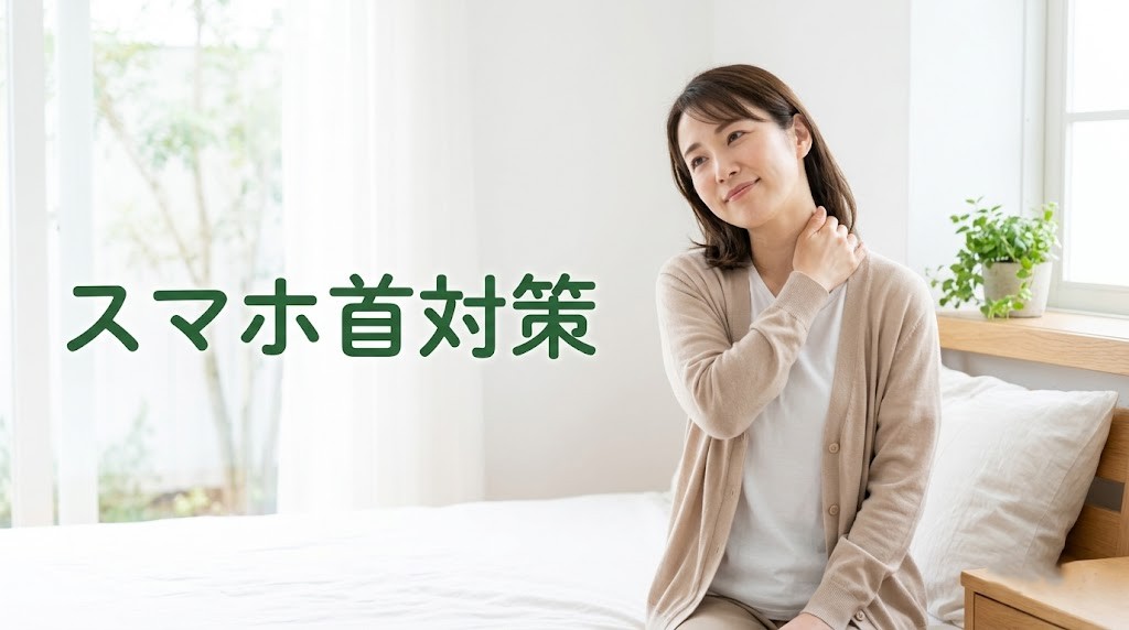 横須賀市でスマホ首や寝違えのような首のつらさに悩む方のイメージ