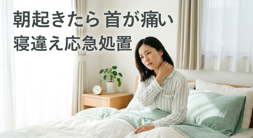 横須賀市で朝起きたら首が痛い寝違え応急処置のイメージ