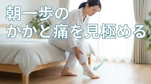 横須賀市で朝一歩のかかと痛に悩む方へ向けたかかと痛案内のアイキャッチ画像
