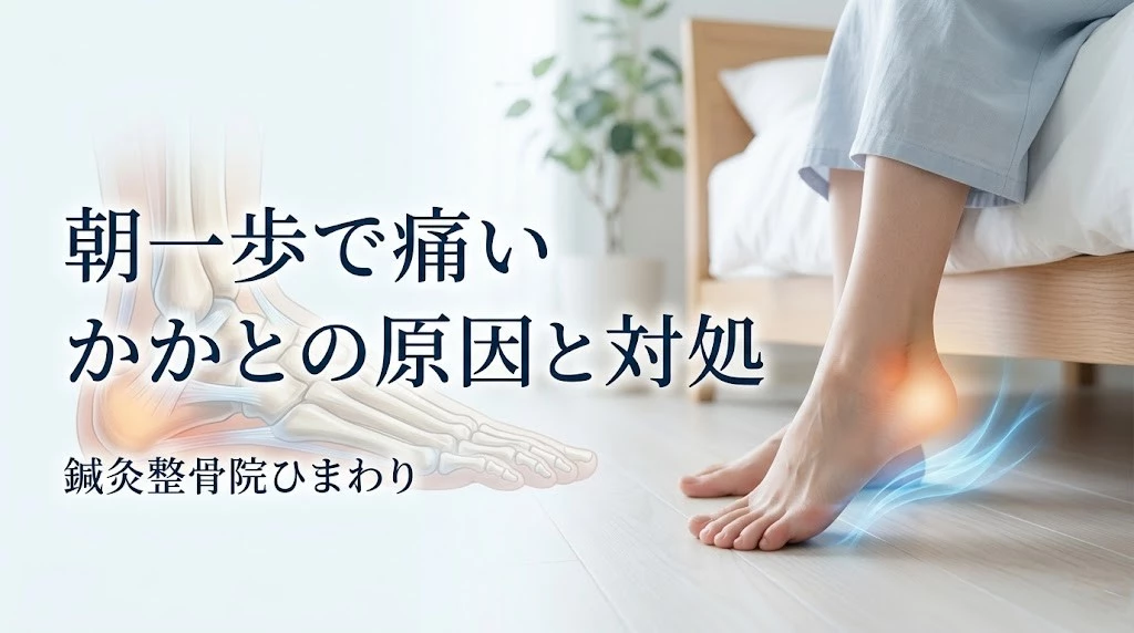 横須賀市で朝一歩のかかと痛をやさしく解説するヒーロー画像