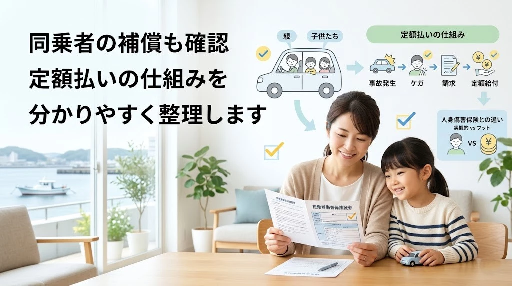 横須賀市で搭乗者傷害保険と人身傷害保険の違いや使い方を分かりやすく伝えるヒーロー画像