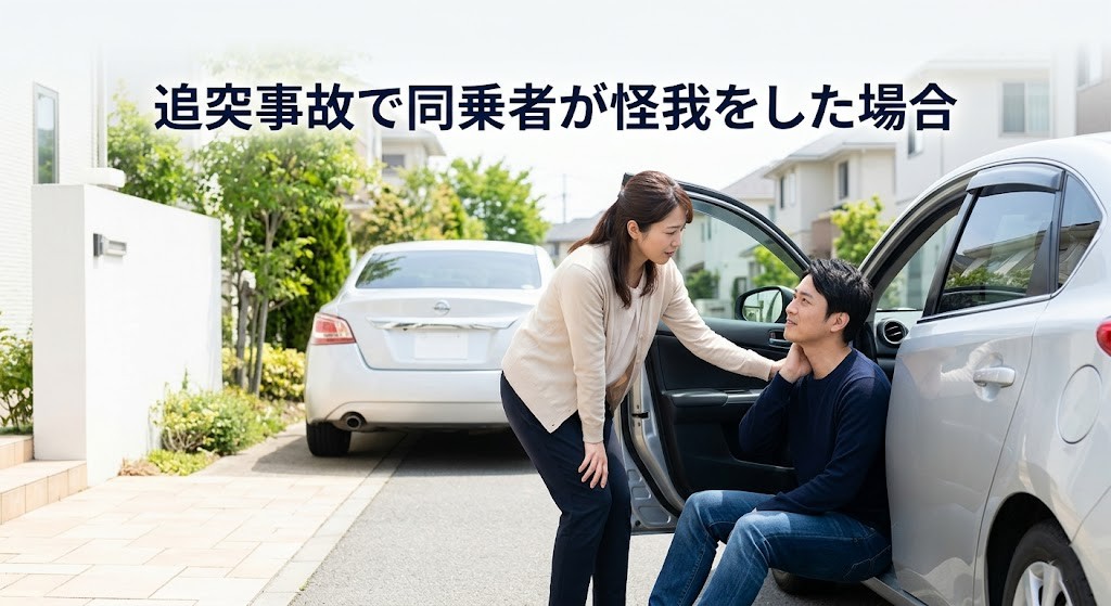横須賀市で追突事故の同乗者が怪我をした場合の対応と補償を案内するアイキャッチ画像
