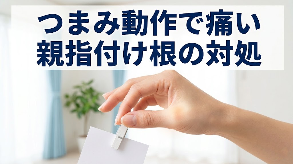 横須賀市でつまみ動作の痛みを抑えたい方へ向けた親指付け根の痛み案内アイキャッチ画像