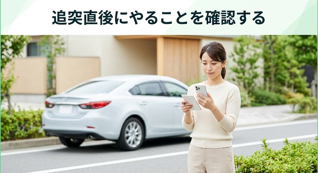 横須賀市で追突直後にやることを案内するアイキャッチ画像