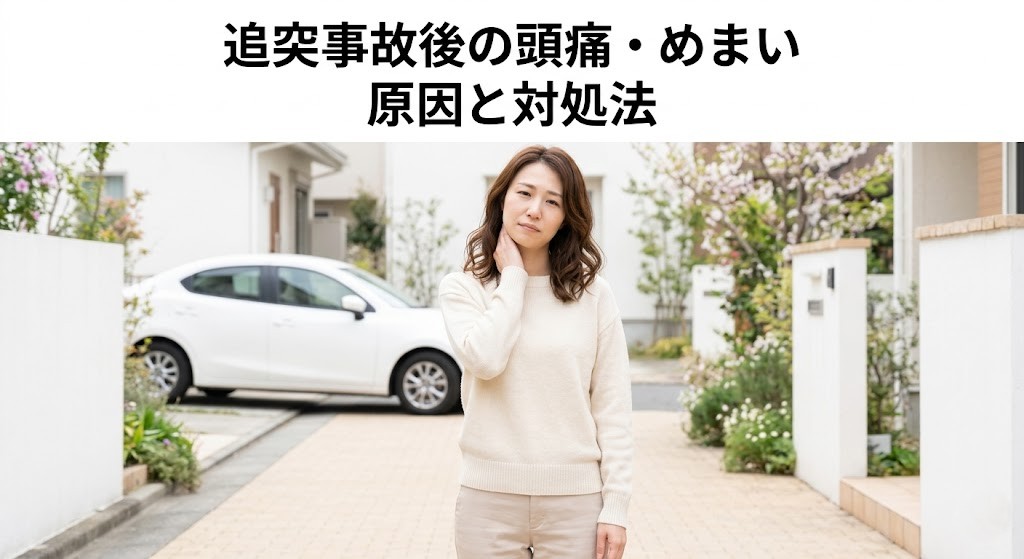 横須賀市で追突事故後の頭痛とめまいの原因と対処法を案内するアイキャッチ画像
