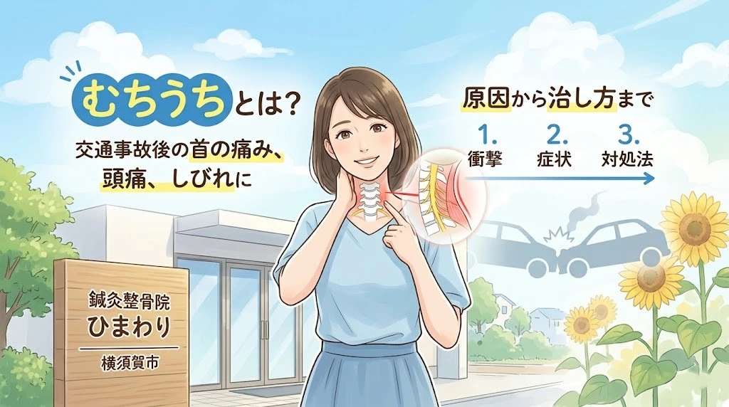 横須賀市で交通事故後のむちうちの原因と改善の流れを紹介するヒーロー画像