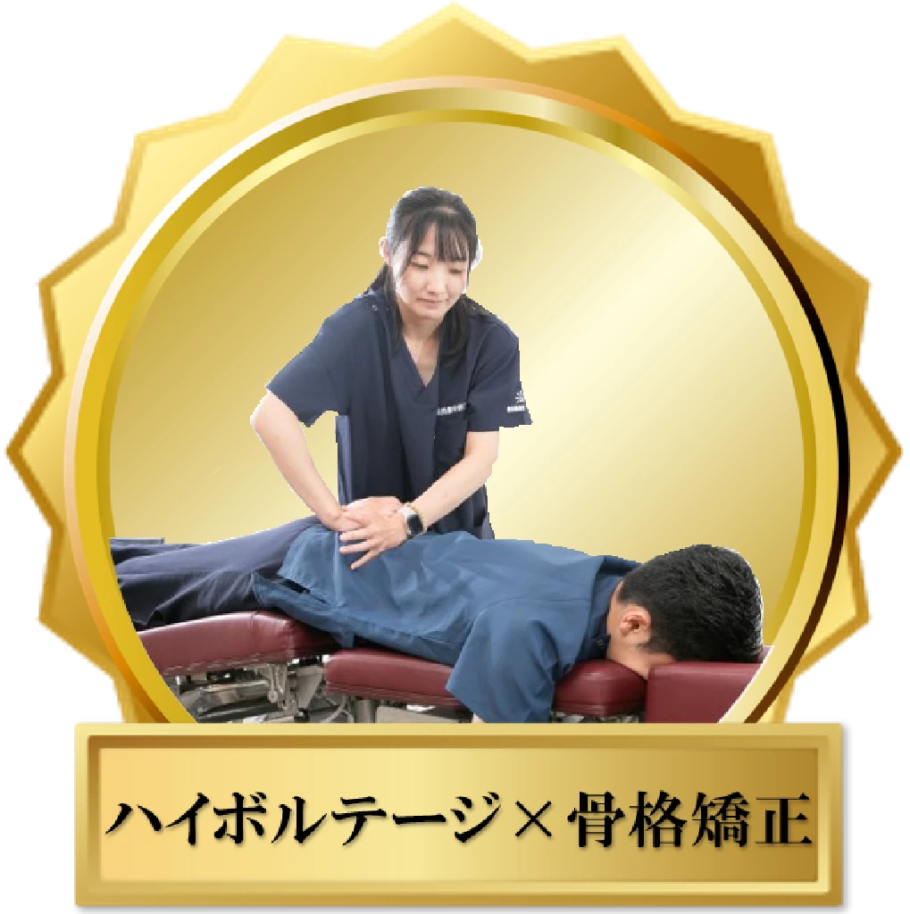 ハイボルテージ施術と骨格矯正を組み合わせて腰痛改善を目指す鍼灸整骨院ひまわりのゴールドバッジ画像