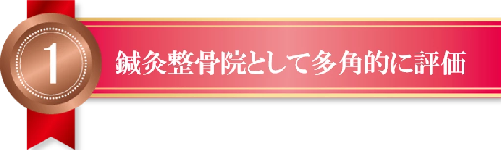 鍼灸整骨院として多角的に評価されていることを伝える理由1のリボンバナー