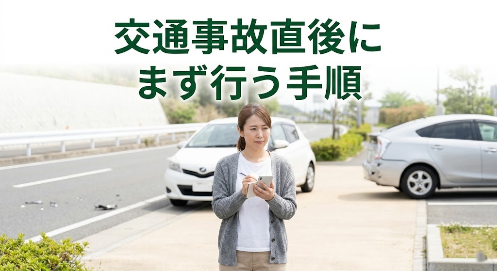 横須賀市で交通事故直後にまず行う手順を案内するアイキャッチ画像