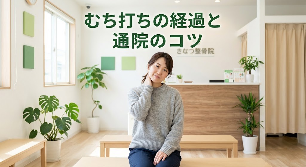 横須賀市でむち打ちの経過と通院のコツを案内するアイキャッチ画像