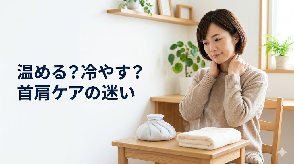 横須賀市で肩こりの温めと冷却の使い分けに迷う方のイメージ