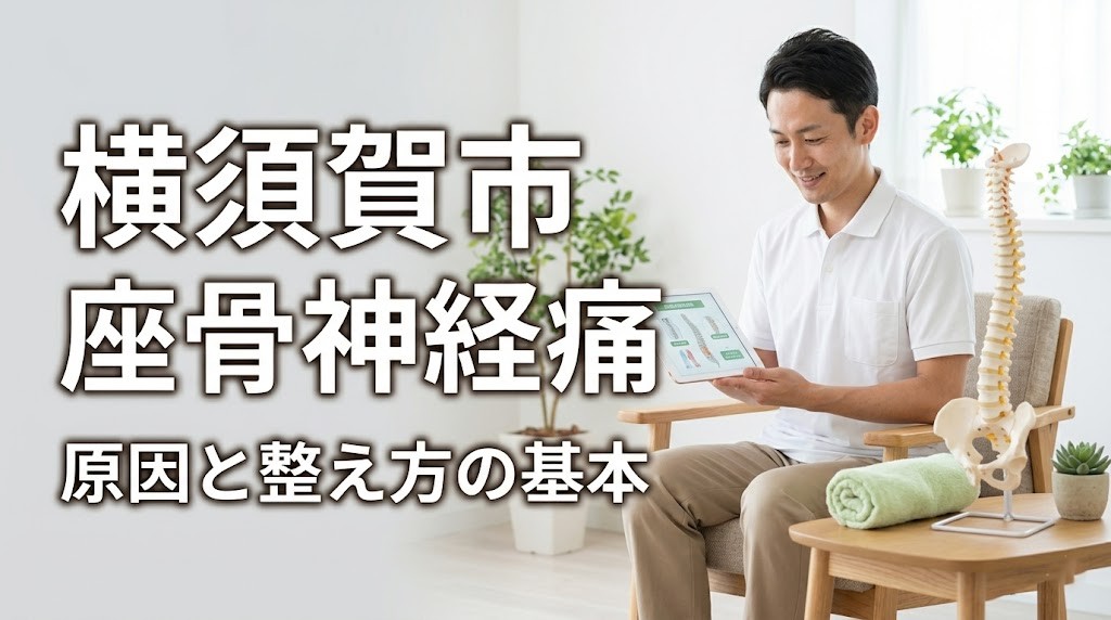 横須賀市で座骨神経痛の原因と整え方の基本を案内するアイキャッチ画像