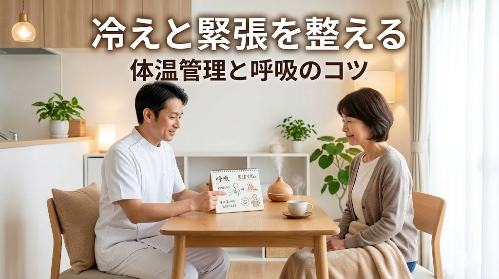 冷えと自律神経を整えて痛みを見直す 冷えや自律神経の乱れによる坐骨神経痛の整え方を相談するヒーロー画像