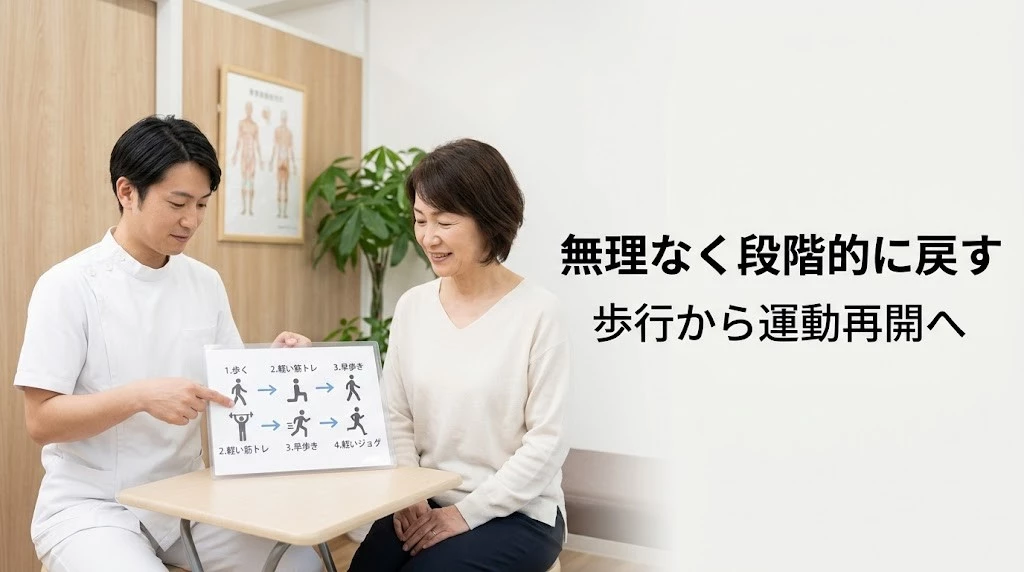 坐骨神経痛の運動再開を段階的に相談するヒーロー画像