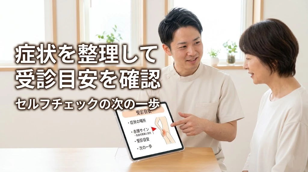 坐骨神経痛のセルフチェックと受診目安を相談するヒーロー画像