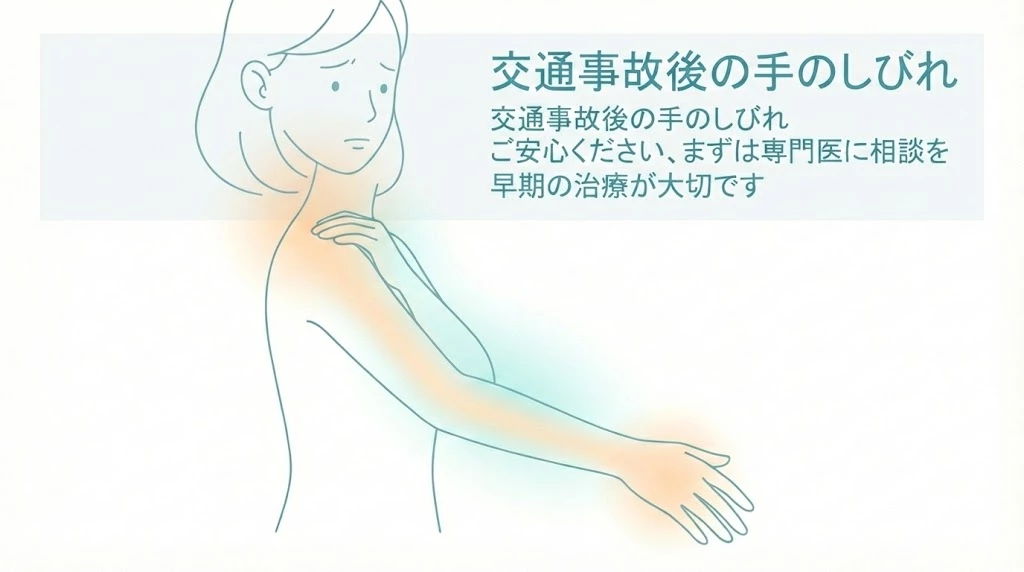 横須賀市の交通事故後の手のしびれ相談イメージ 鍼灸整骨院ひまわり