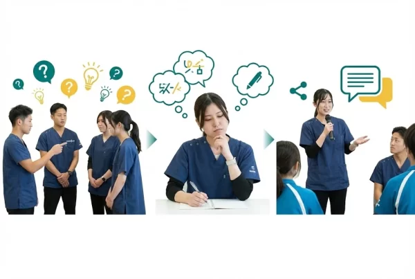 横須賀市の鍼灸整骨院ひまわりの教育制度 対話 内省 発信で言語化力を育てる図解