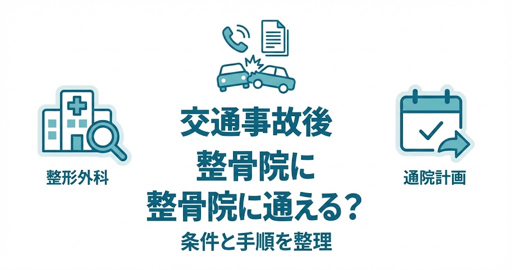横須賀市の交通事故後に整骨院へ通院できる条件を示すアイキャッチ画像