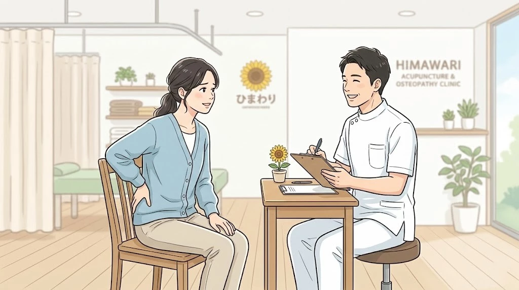 横須賀市でぎっくり腰直後に相談を考える場面のイメージ