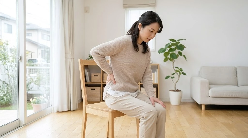 横須賀市でぎっくり腰を繰り返しやすい生活動作を見直すイメージ